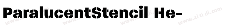 ParalucentStencil He字体转换